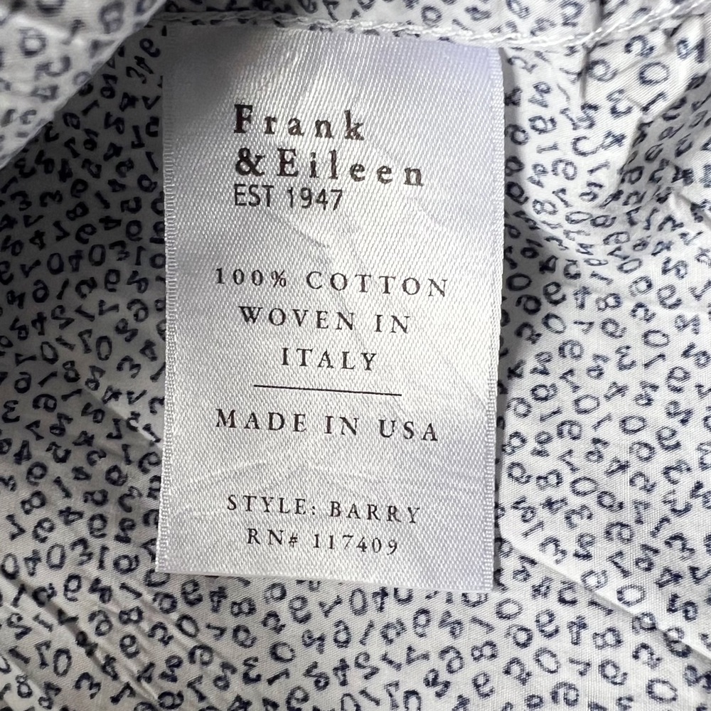 Frank And Eileen Barry Numbers Button Down | Small - image 8